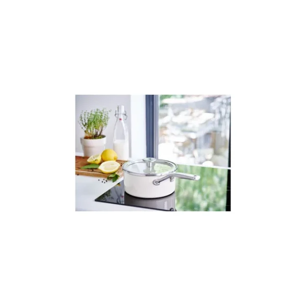 grande marque pas cher Casserole Émaillée 16cm Crème KitchenAid 3