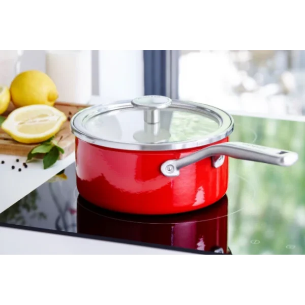 l'unique style Casserole Émaillée 18cm Rouge Empire KitchenAid 3