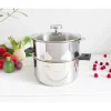 luxe soldes Le moins cher 🧨 Casserole et Cuit Vapeur Inox Ø 20 cm Anses Mutine Noir Biome Cristel 😍 20