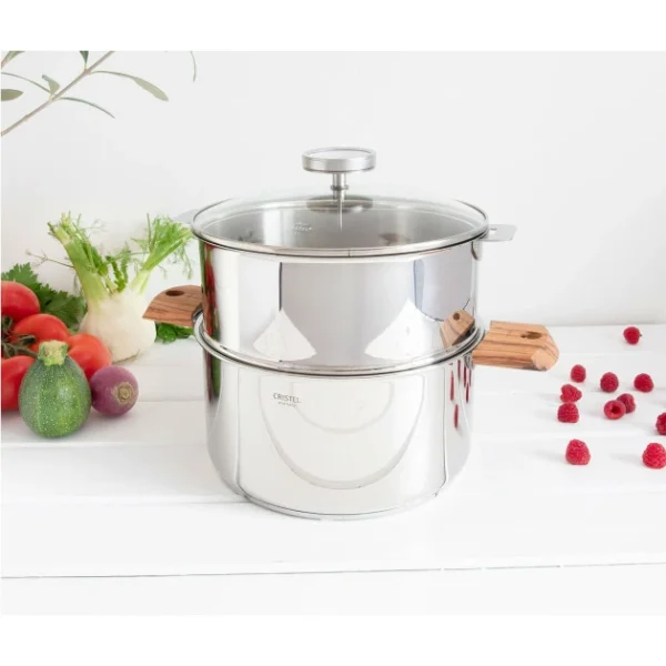 pas cher en vente Top 10 ⭐ Casserole et Cuit Vapeur Inox Ø 24 cm Anses Olivier Biome Cristel 🛒 1