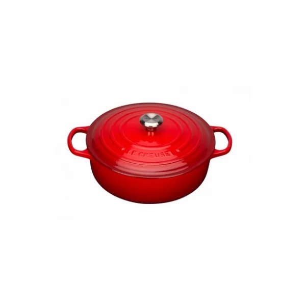 Cocotte En Fonte Basse 30 Cm Cerise Le Creuset Signature magasin 1