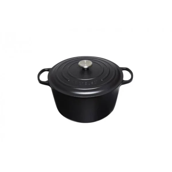 Nouveau Cocotte En Fonte Haute 24 Cm Noir Mat Le Creuset 1