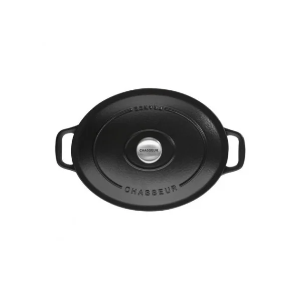 Cocotte En Fonte Ovale 25 Cm Noir Mat Chasseur mode 1