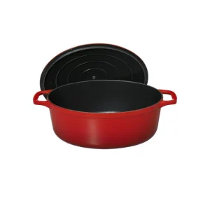 mode Cocotte En Fonte Ovale 25 Cm Rubis Chasseur 12