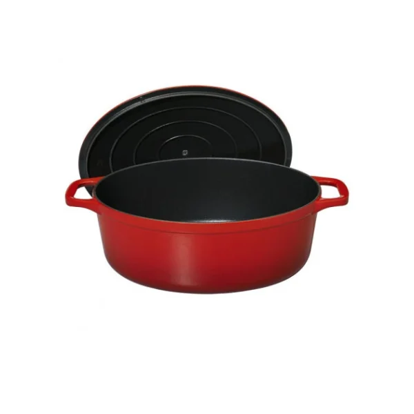 mode Cocotte En Fonte Ovale 25 Cm Rubis Chasseur 4