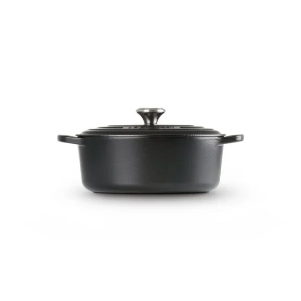 magasin solde Cocotte En Fonte Ovale 27 Cm Noir Mat Le Creuset Signature 3