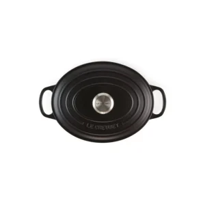 magasin solde Cocotte En Fonte Ovale 27 Cm Noir Mat Le Creuset Signature 11