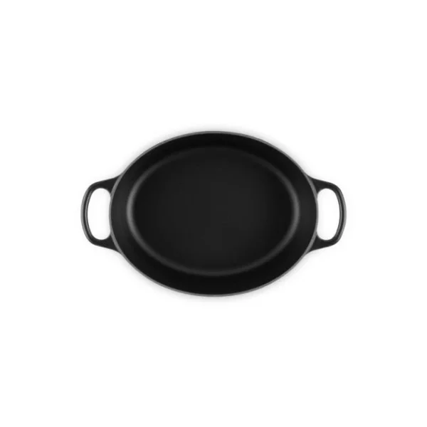 magasin solde Cocotte En Fonte Ovale 27 Cm Noir Mat Le Creuset Signature 5