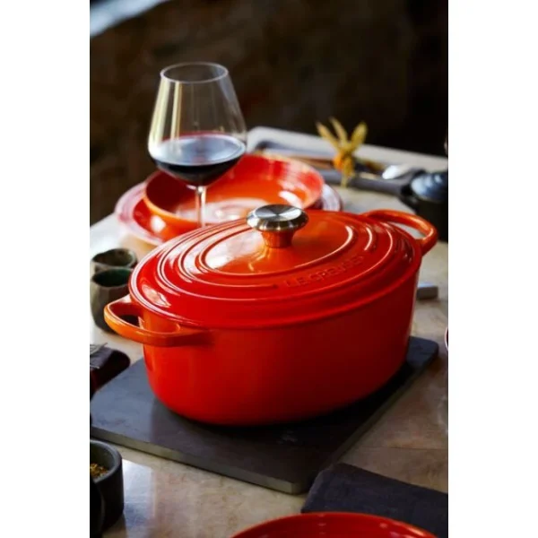 marque pas cher Cocotte En Fonte Ovale 27 Cm Volcanique Le Creuset Signature 6