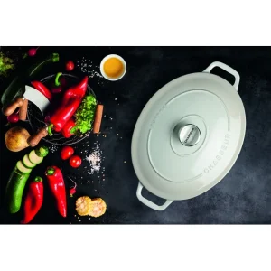 des prix incroyables Cocotte En Fonte Ovale 29 Cm Macadamia Chasseur 10