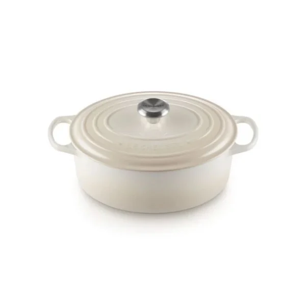 Cocotte En Fonte Ovale 29 Cm Meringue Signature Le Creuset grossiste 1