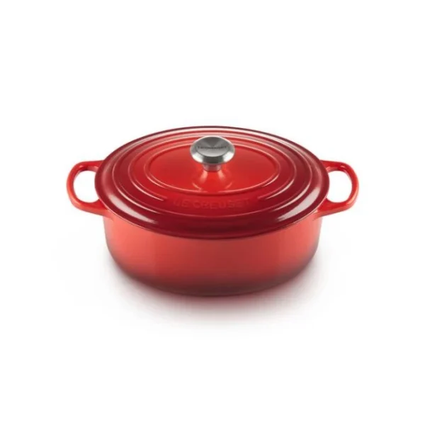 Cocotte En Fonte Ovale 33 Cm Cerise Le Creuset Signature vente pas cher en ligne 1