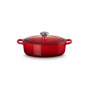 Cocotte En Fonte Ovale Basse 27 Cm Cerise Le Creuset Signature pas cher en vente 9