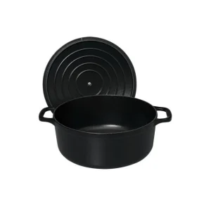 Cocotte En Fonte Ronde 22 Cm Noir Mat Chasseur prix abordable 12