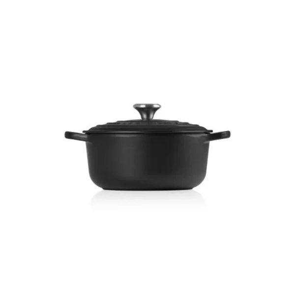 soldes magasin Cocotte En Fonte Ronde 22 Cm Noir Mat Le Creuset Signature 3