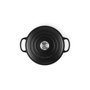 soldes magasin Cocotte En Fonte Ronde 22 Cm Noir Mat Le Creuset Signature 12