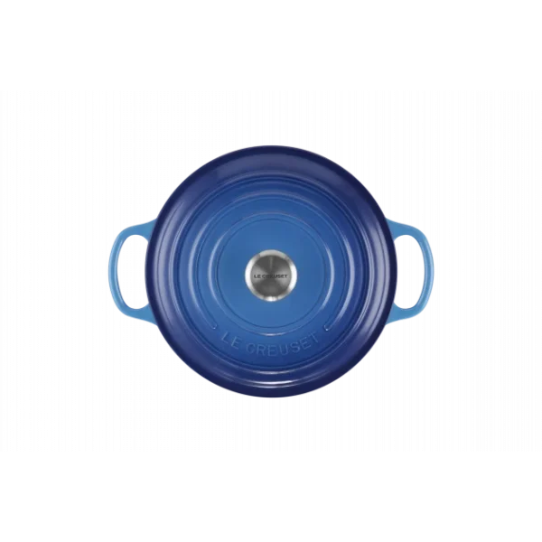 Cocotte En Fonte Ronde 22 Cm Signature Azur Le Creuset authentiques 4