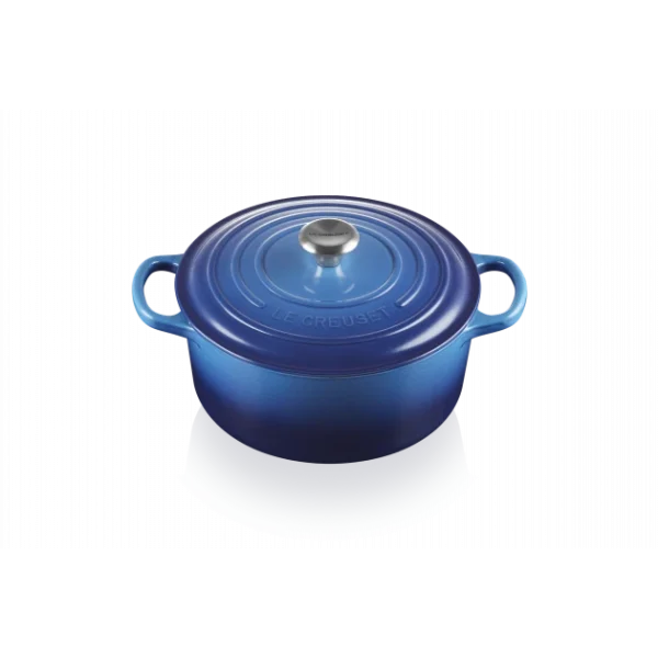 Cocotte En Fonte Ronde 22 Cm Signature Azur Le Creuset authentiques 1