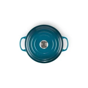 Cocotte En Fonte Ronde 24 Cm Deep Teal Le Creuset Signature prix pas cher 12