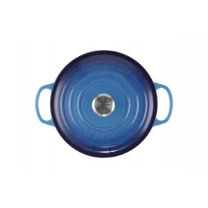 Prestation Et Rapide Cocotte En Fonte Ronde 26 Cm Azur Le Creuset Signature 10