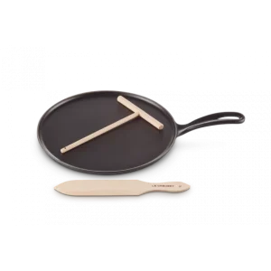 Crêpière En Fonte 27 Cm Noir Mat Avec Spatule & Râteau Le Creuset soldes en ligne 9