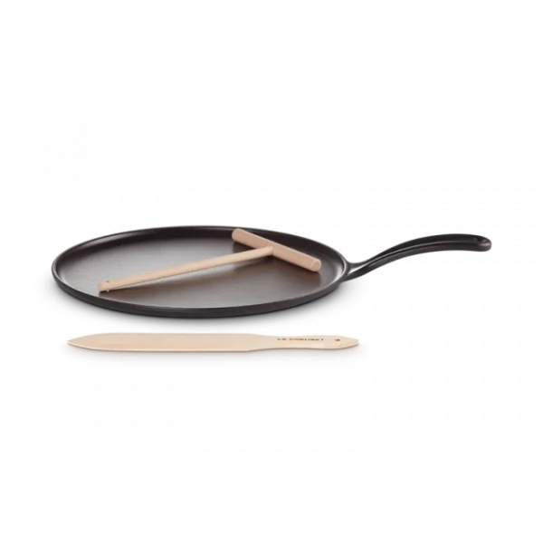 Crêpière En Fonte 27 Cm Noir Mat Avec Spatule & Râteau Le Creuset soldes en ligne 1