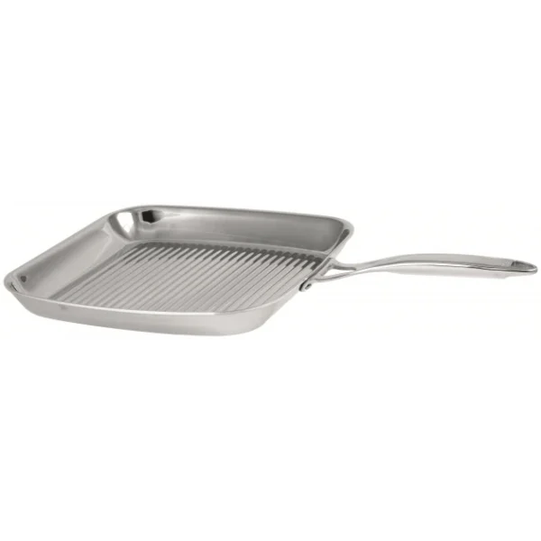 boutique pas cher Grill Carré Castel’Pro 30 Cm Poignée Fixe Inox Cristel 1