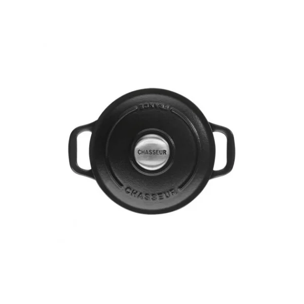 Mini Cocotte En Fonte Ronde 10 Cm Noir Mat Chasseur qualité supérieure 1