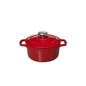 Mini Cocotte En Fonte Ronde 10 Cm Rouge Chasseur Neuve avec étiquette 9