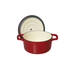 Mini Cocotte En Fonte Ronde 10 Cm Rouge Chasseur Neuve avec étiquette 11