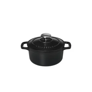 authentiques Mini Cocotte En Fonte Ronde 14 Cm Noir Mat Chasseur 10