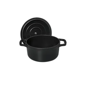 authentiques Mini Cocotte En Fonte Ronde 14 Cm Noir Mat Chasseur 12