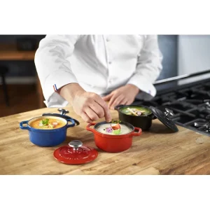 Mini Cocotte En Fonte Ronde 16 Cm Noir Mat Chasseur soldes luxe 16