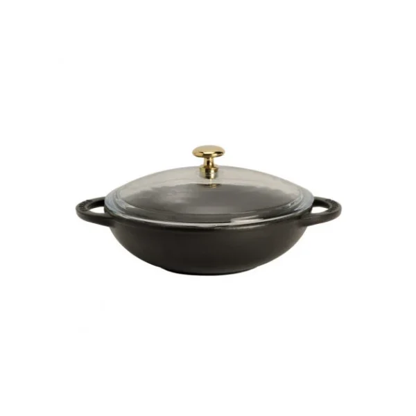 REMISE allant Mini Wok En Fonte 18 Cm Noir Mat Chasseur 1