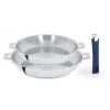 Set De 2 Poêles Inox Avec Poignée Bleue Mutine Amovible Cristel en solde 16