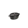 STAUB Cocotte Fonte Ovale 17 Cm Noir Mat 1 L soldes pas cher 10