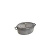 vente pas cher STAUB Cocotte Fonte Ovale 23 Cm Gris Graphite 2,35 L 13