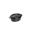 STAUB Cocotte Fonte Ovale 23 Cm Noir Mat 2,35 L Meilleur Service 22