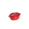 STAUB Cocotte Fonte Ovale 27 Cm Rouge Cerise 3,2 L Officielle 10