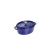 STAUB Cocotte Fonte Ovale 29 Cm Bleu Intense Majolique 4,2 L jusqu'à 19