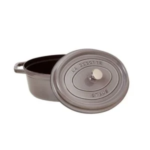 mode STAUB Cocotte Fonte Ovale 29 Cm Gris Graphite 4,2 L 6