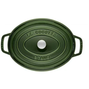 STAUB Cocotte Fonte Ovale 29 Cm Vert Basilic Majolique 4,2 L Pas Cher soldes France 10