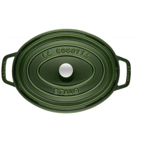 STAUB Cocotte Fonte Ovale 29 Cm Vert Basilic Majolique 4,2 L Pas Cher soldes France 4