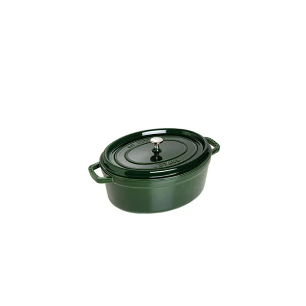 STAUB Cocotte Fonte Ovale 29 Cm Vert Basilic Majolique 4,2 L Pas Cher soldes France 1