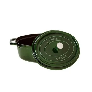 magasin STAUB Cocotte Fonte Ovale 31 Cm Vert Basilic Majolique 5,5 L 6