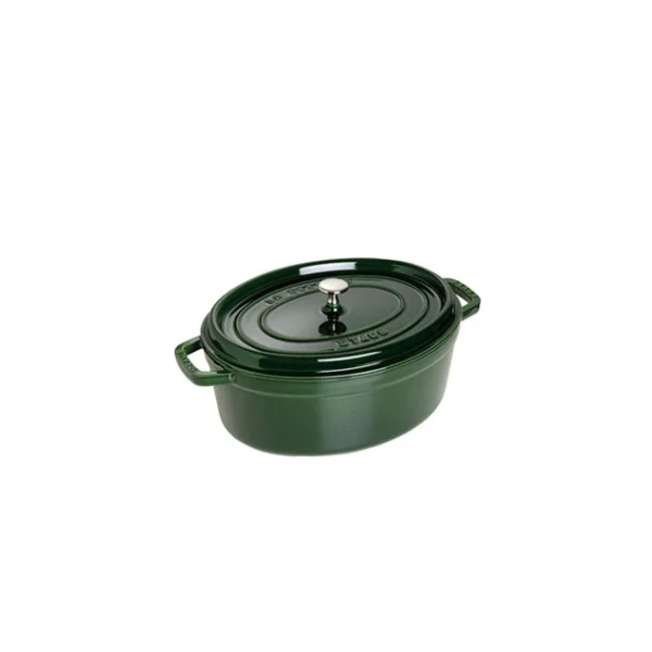 magasin STAUB Cocotte Fonte Ovale 31 Cm Vert Basilic Majolique 5,5 L 1