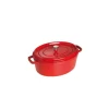 garantis authentique STAUB Cocotte Fonte Ovale 33 Cm Rouge Cerise 6,7 L 11