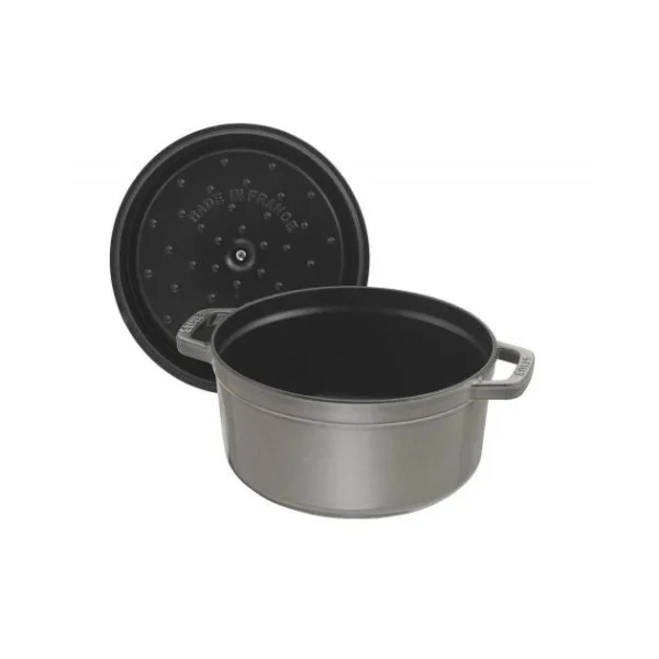 soldes officiel STAUB Cocotte Fonte Ronde 16 Cm Gris Graphite 1,2 L 3