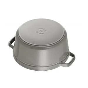 soldes officiel STAUB Cocotte Fonte Ronde 16 Cm Gris Graphite 1,2 L 9