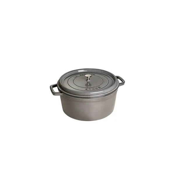 soldes officiel STAUB Cocotte Fonte Ronde 16 Cm Gris Graphite 1,2 L 1